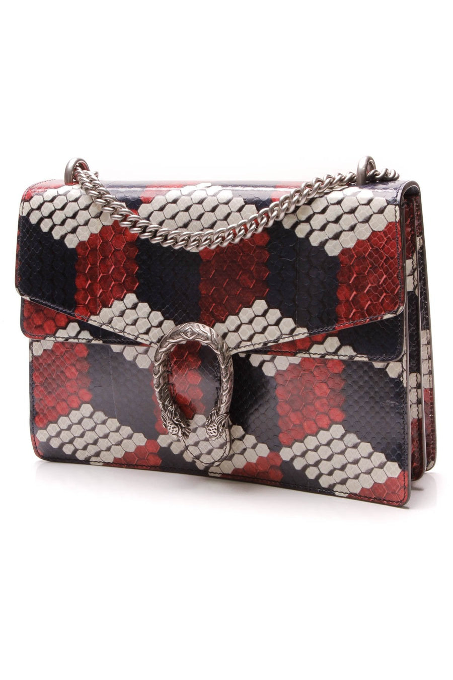 Cubic Snakeskin Medium Dionysus Shoulder Bag - Multicolor