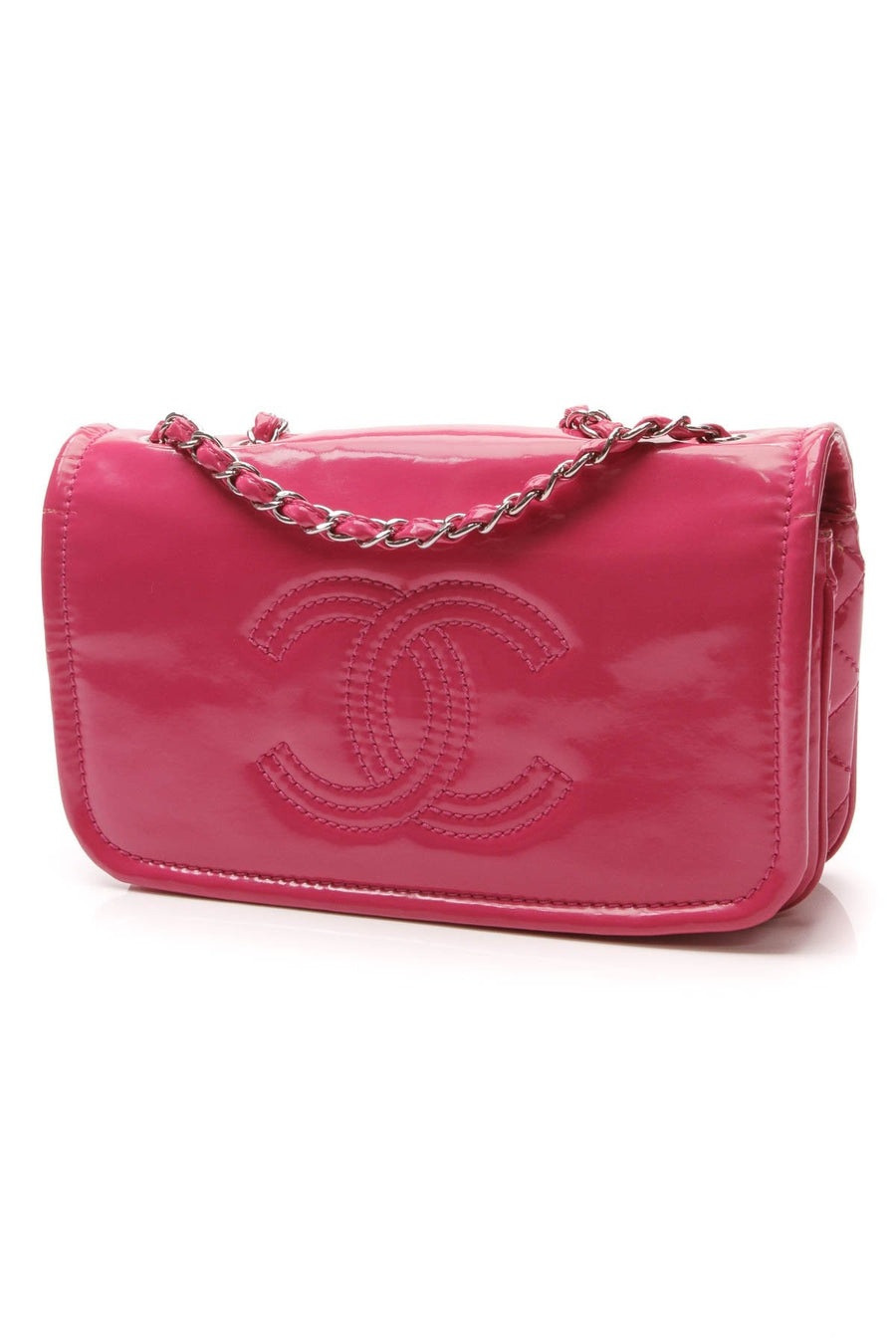 Lipstick Medium Flap Bag - Pink Patent