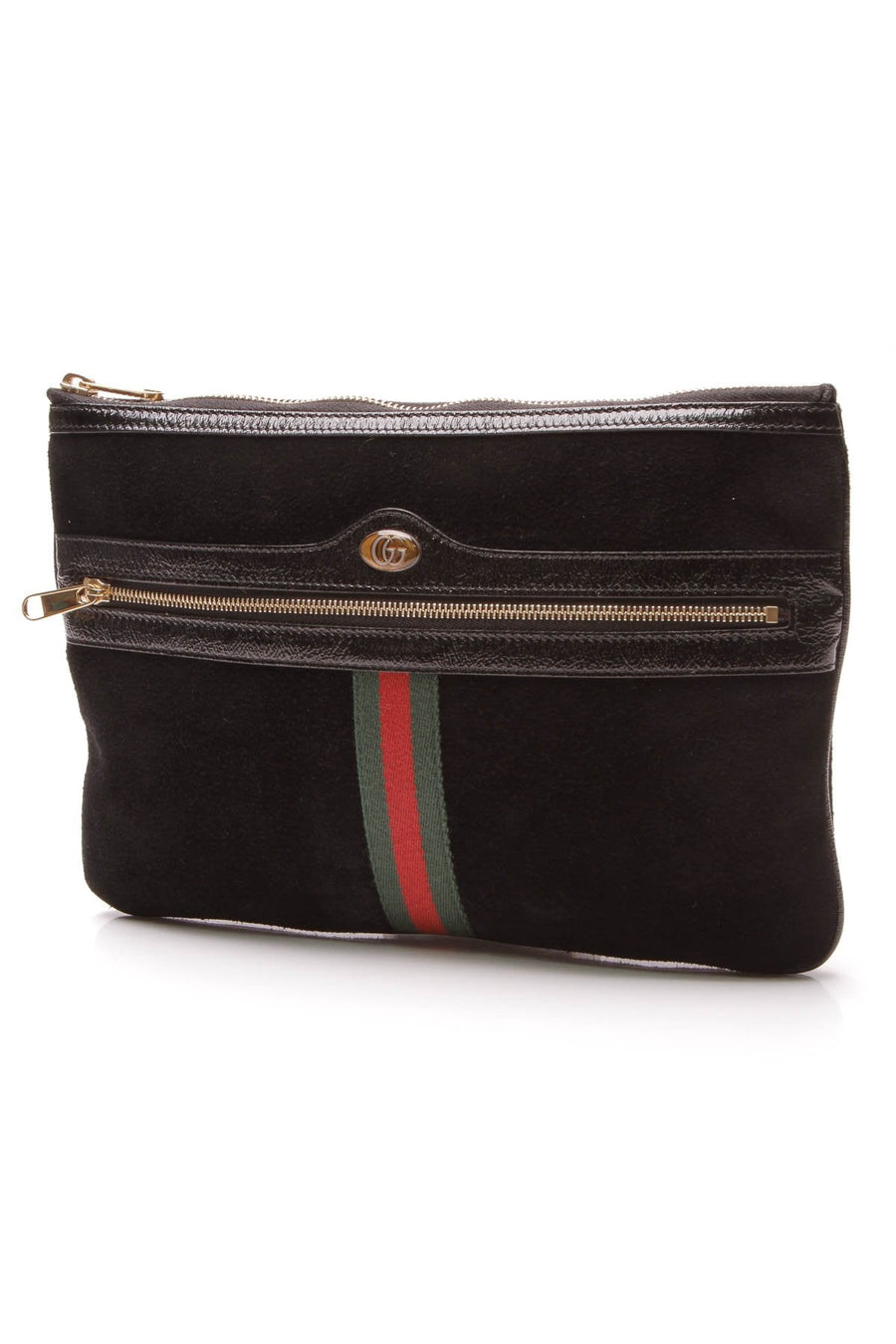 Ophidia Web Pouch - Black Suede