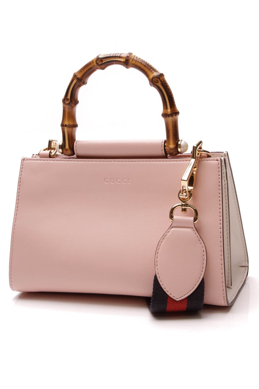 Nymphaea Bamboo Mini Top Handle Bag - Pink