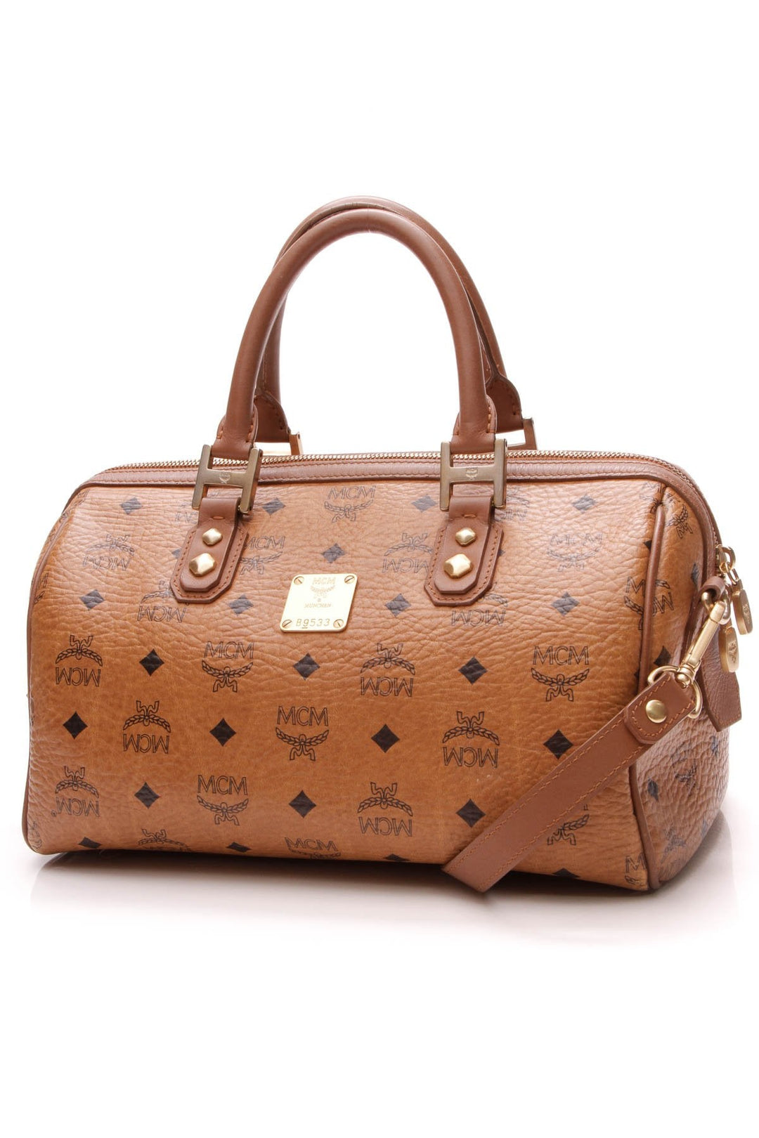 Vintage Visetos Boston Bag - Cognac