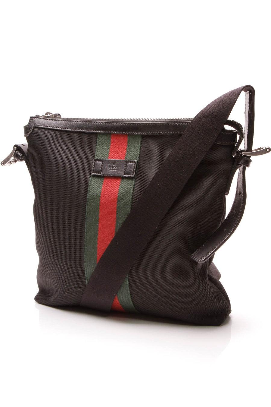 Web Crossbody Messenger Bag - Black