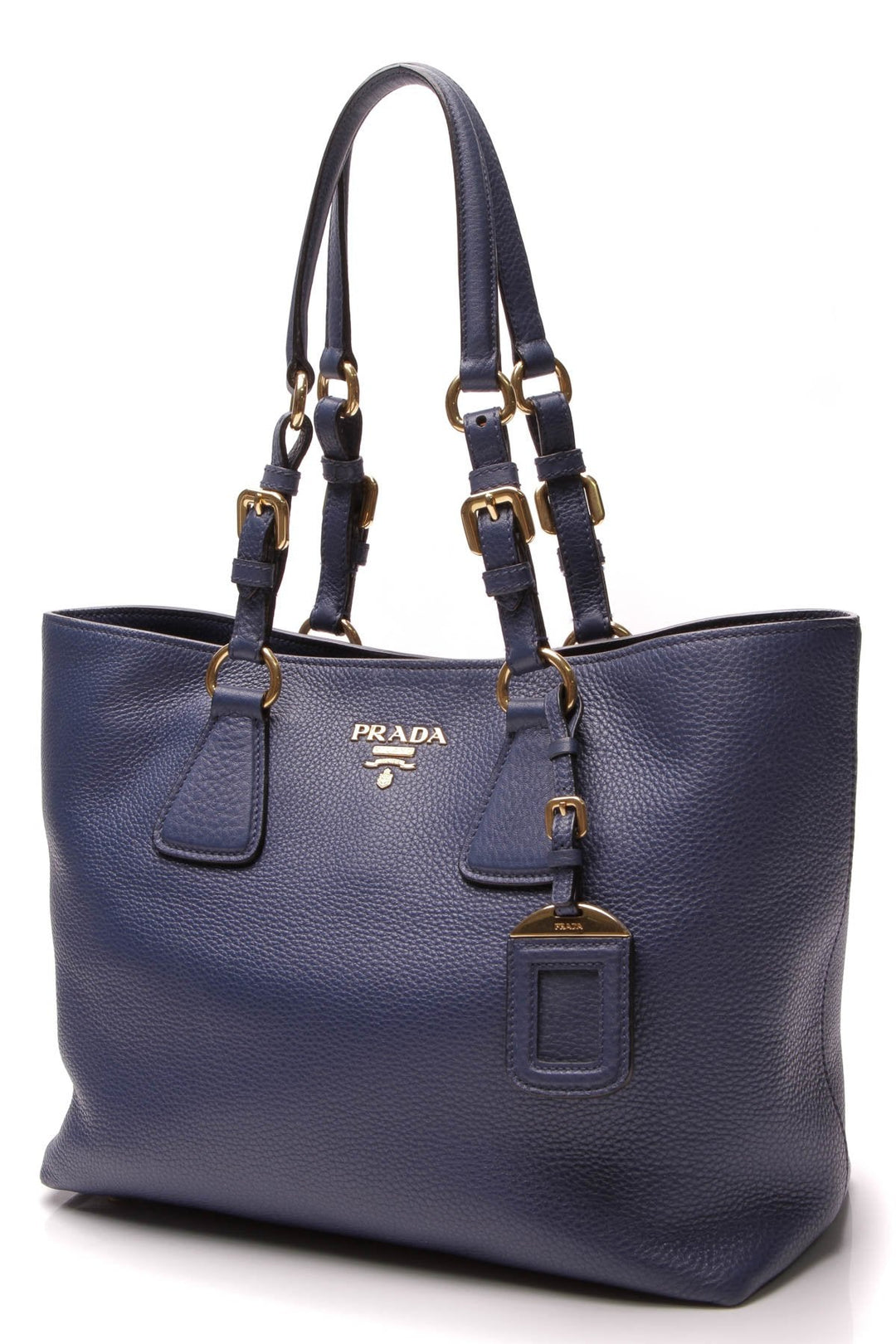 Vitello Daino Tote Bag - Blue