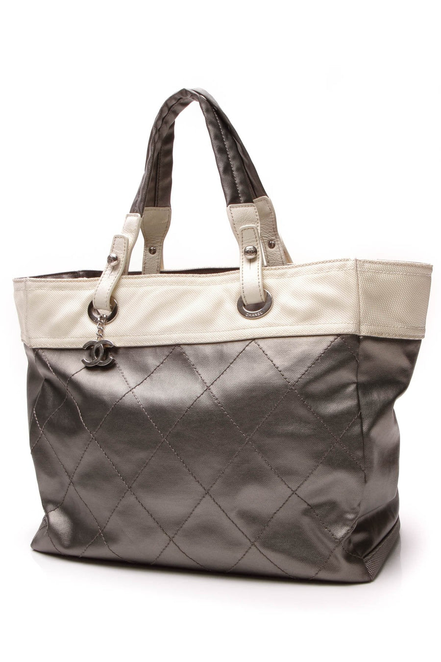 Paris-Biarritz Medium Grand Shopping Tote Bag - Gray