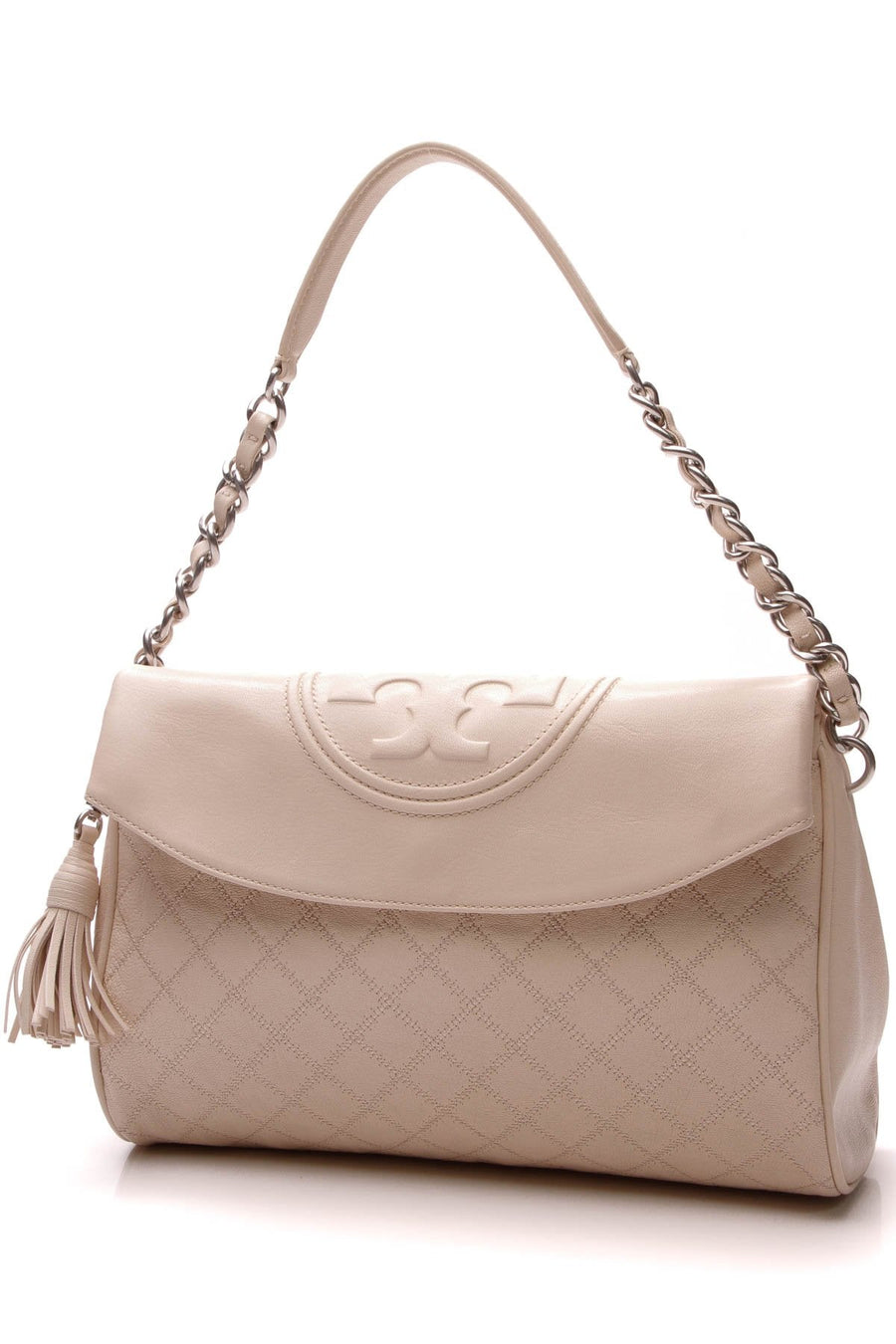 Fleming Fold-Over Hobo Bag - Cream