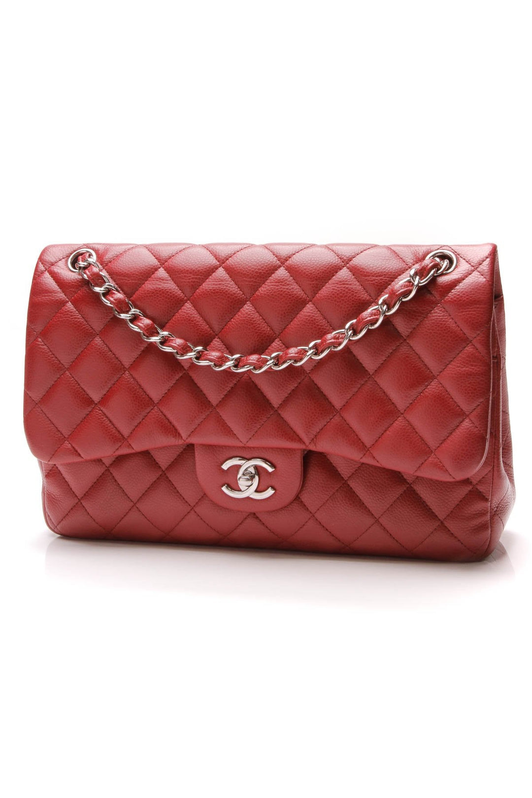 Classic Double Flap Bag - Jumbo Red Caviar