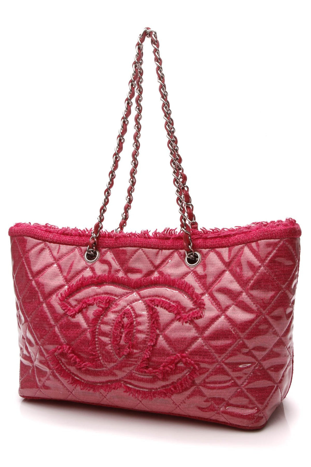 Funny Tweed Tote Bag - Fuchsia