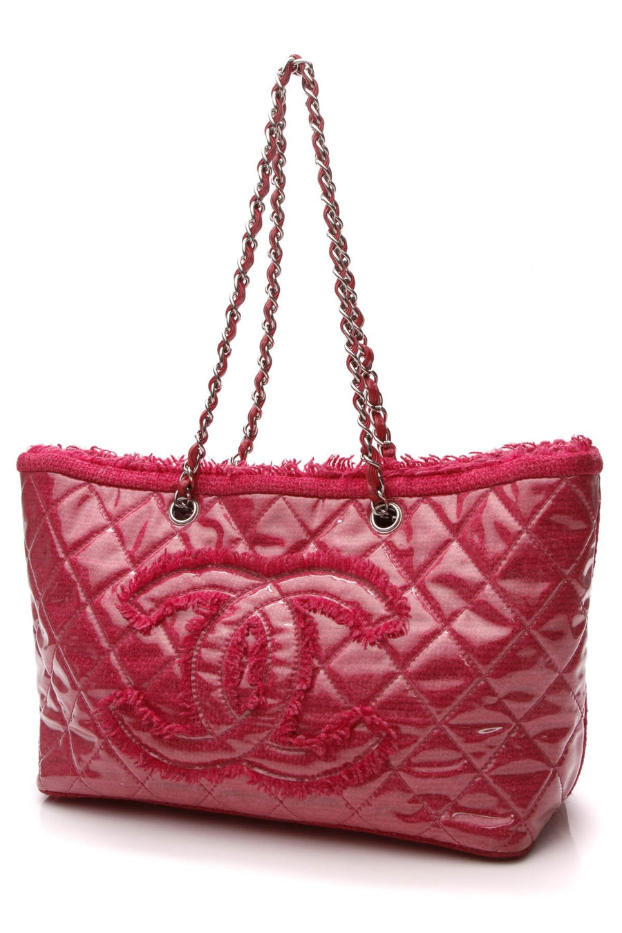 Funny Tweed Tote Bag - Fuchsia