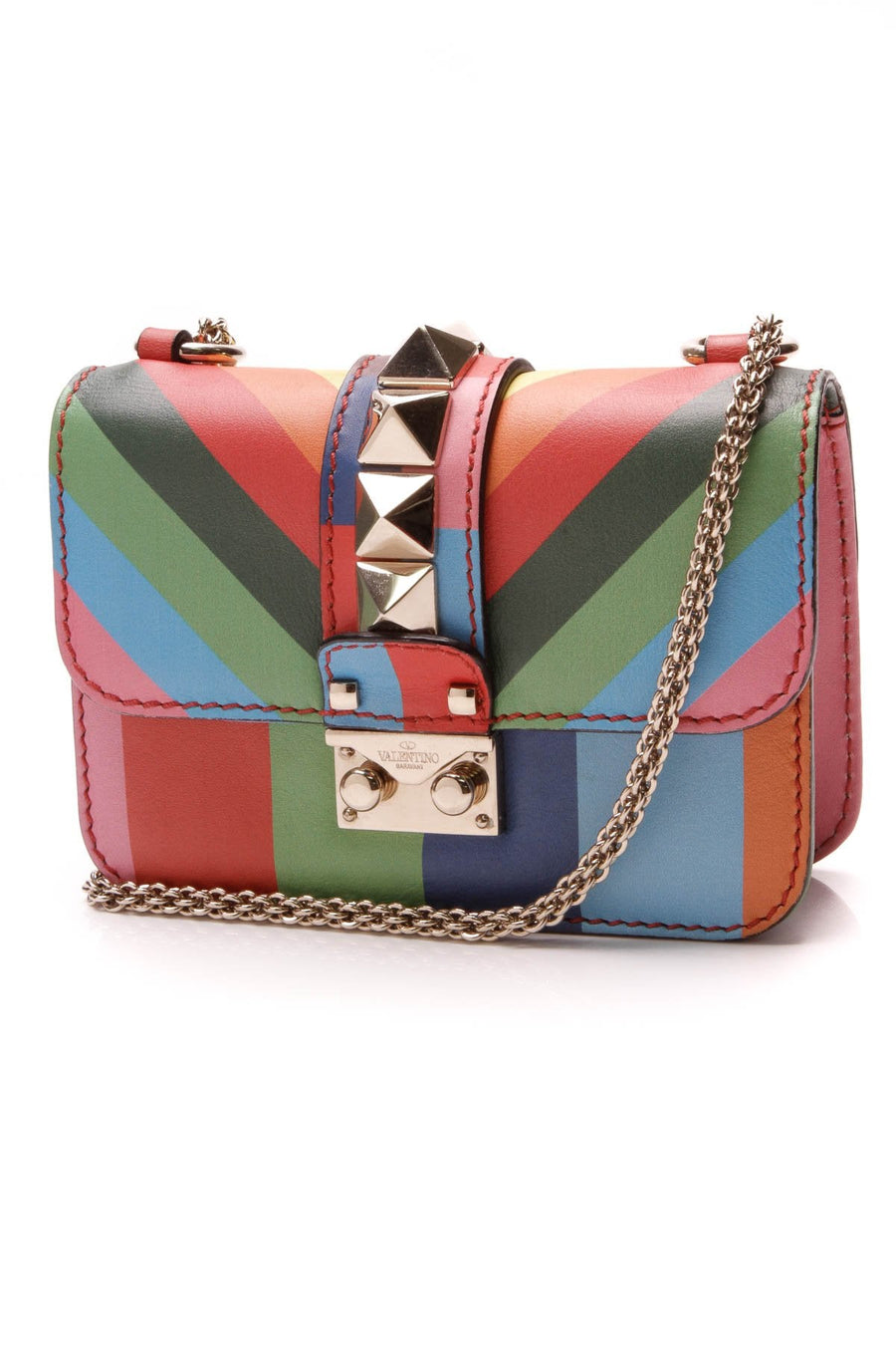 Rainbow Glam Rockstud Crossbody Bag - Multicolor
