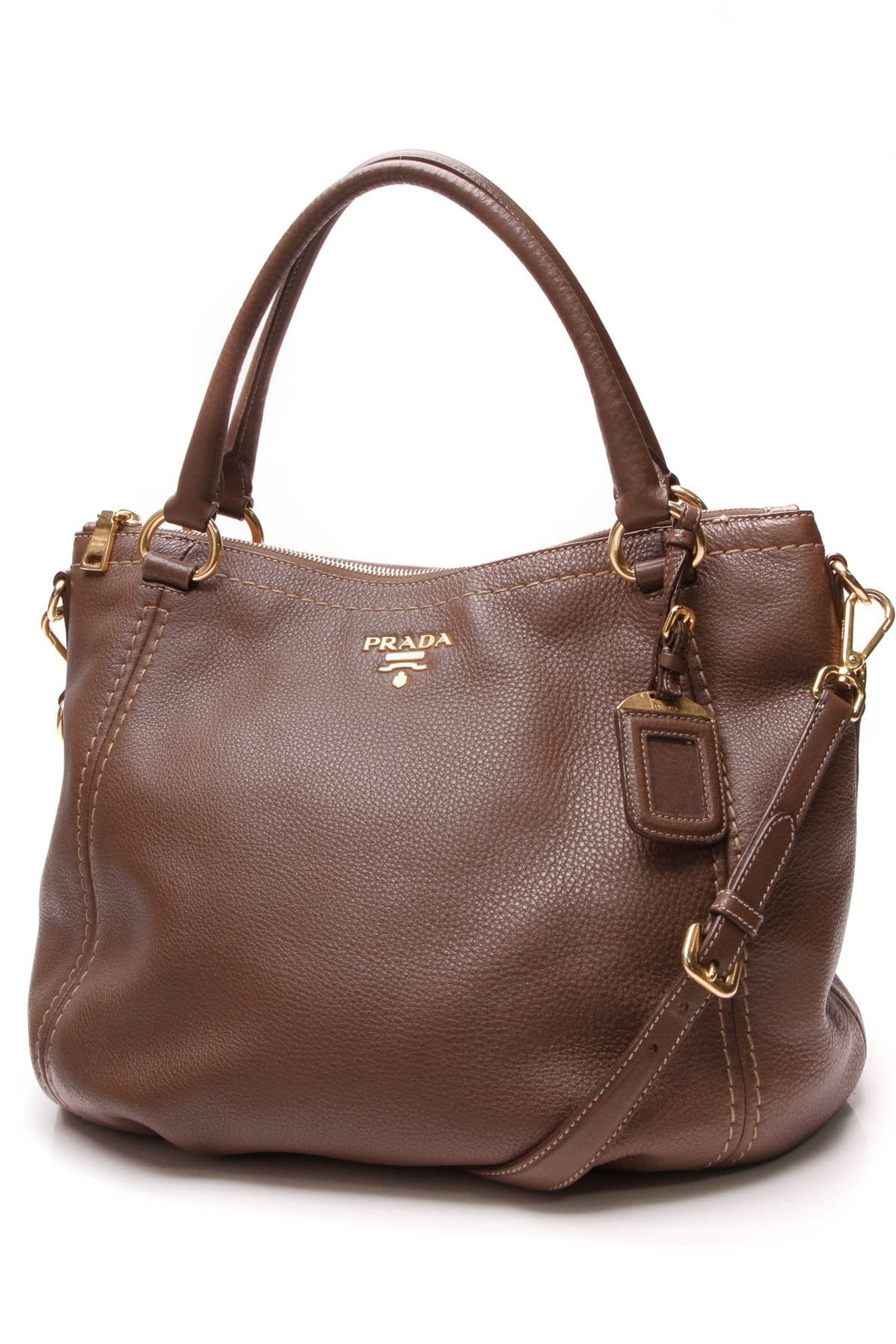 Vitello Daino Hobo Bag - Brown