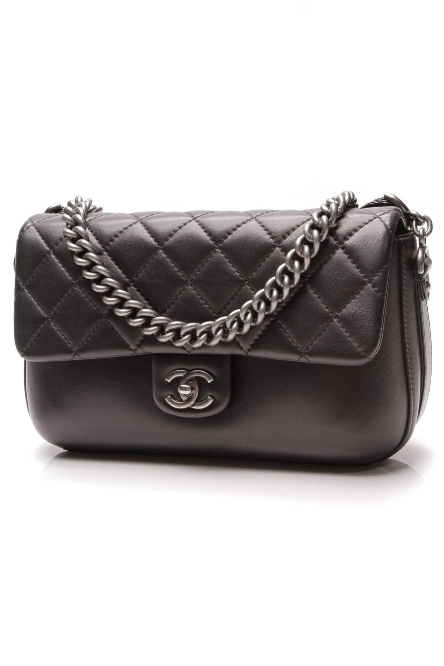 Rock My Shoulder Large Flap Bag - Black