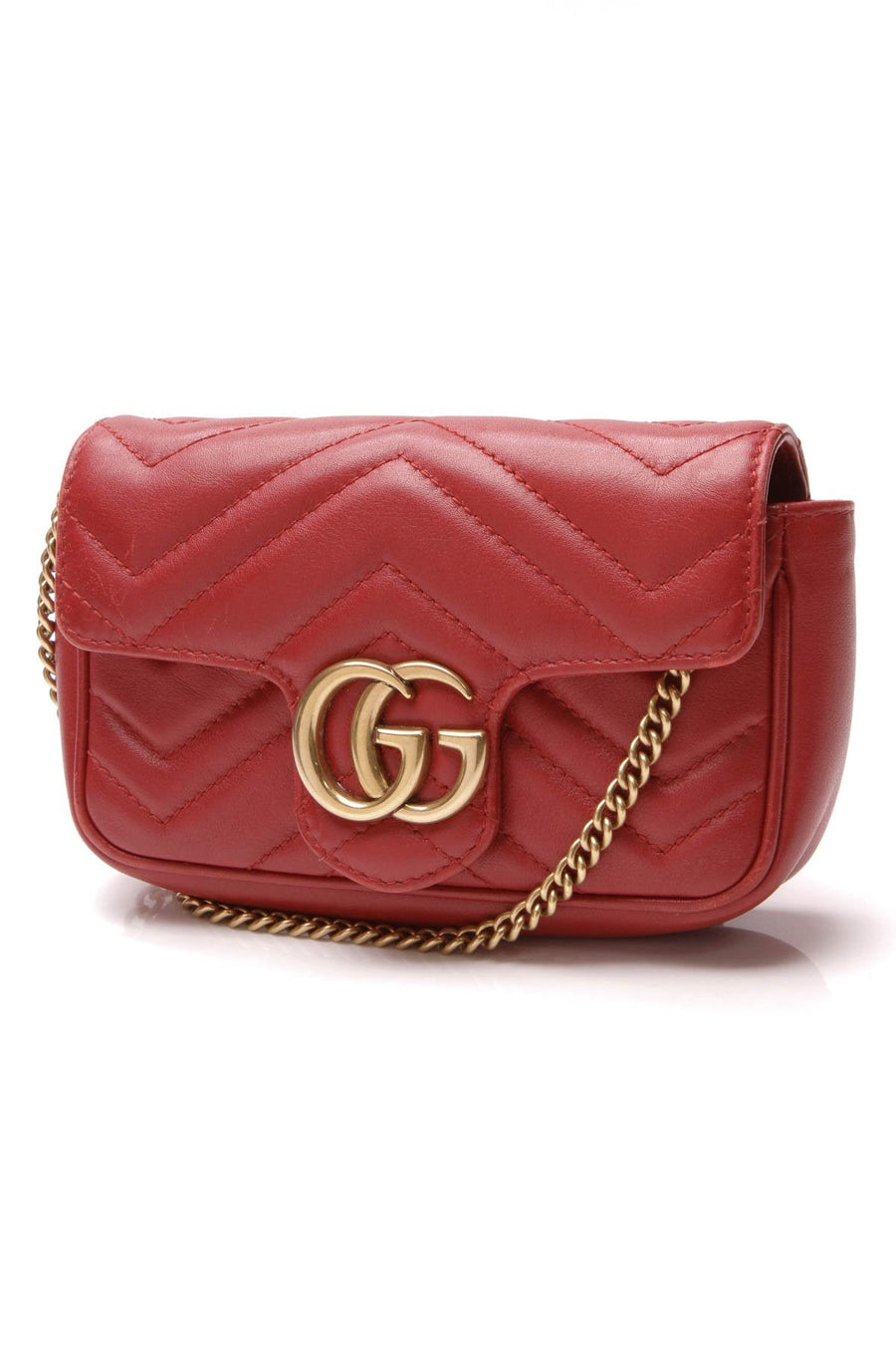 Marmont Super Mini Bag - Red Matelasse