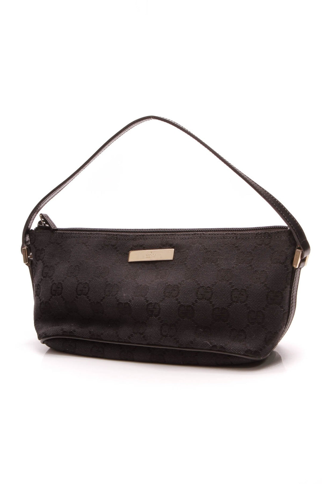 Boat Pochette Bag - Black Signature Canvas