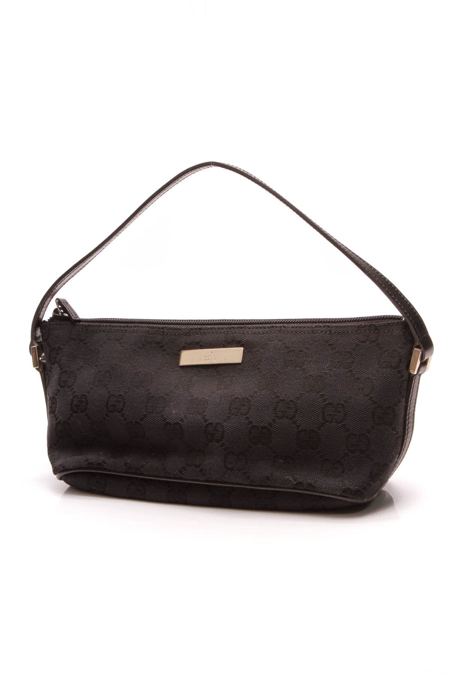 Boat Pochette Bag - Black Signature Canvas