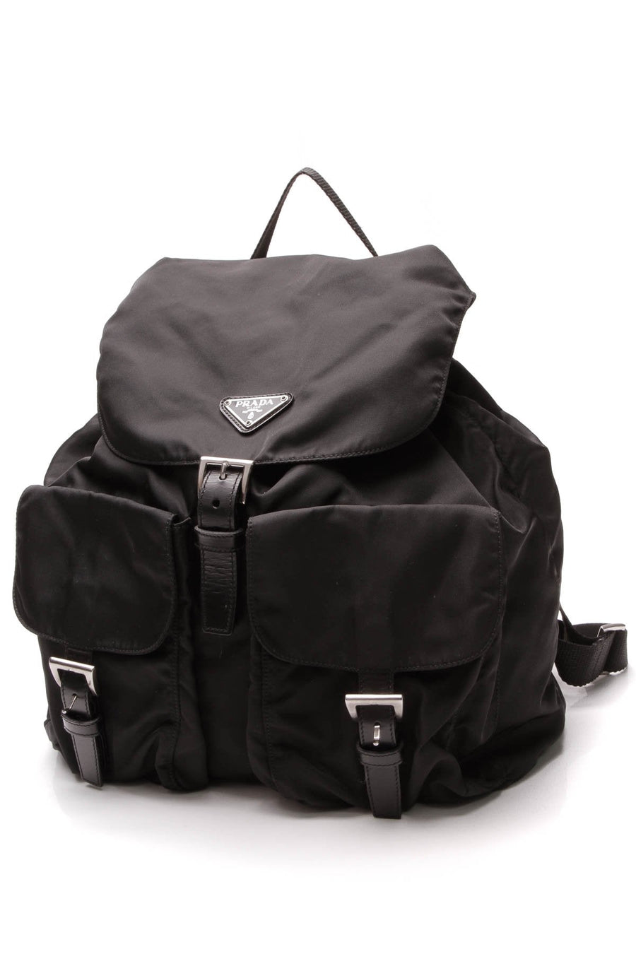 Tessuto Drawstring Backpack - Black Nylon