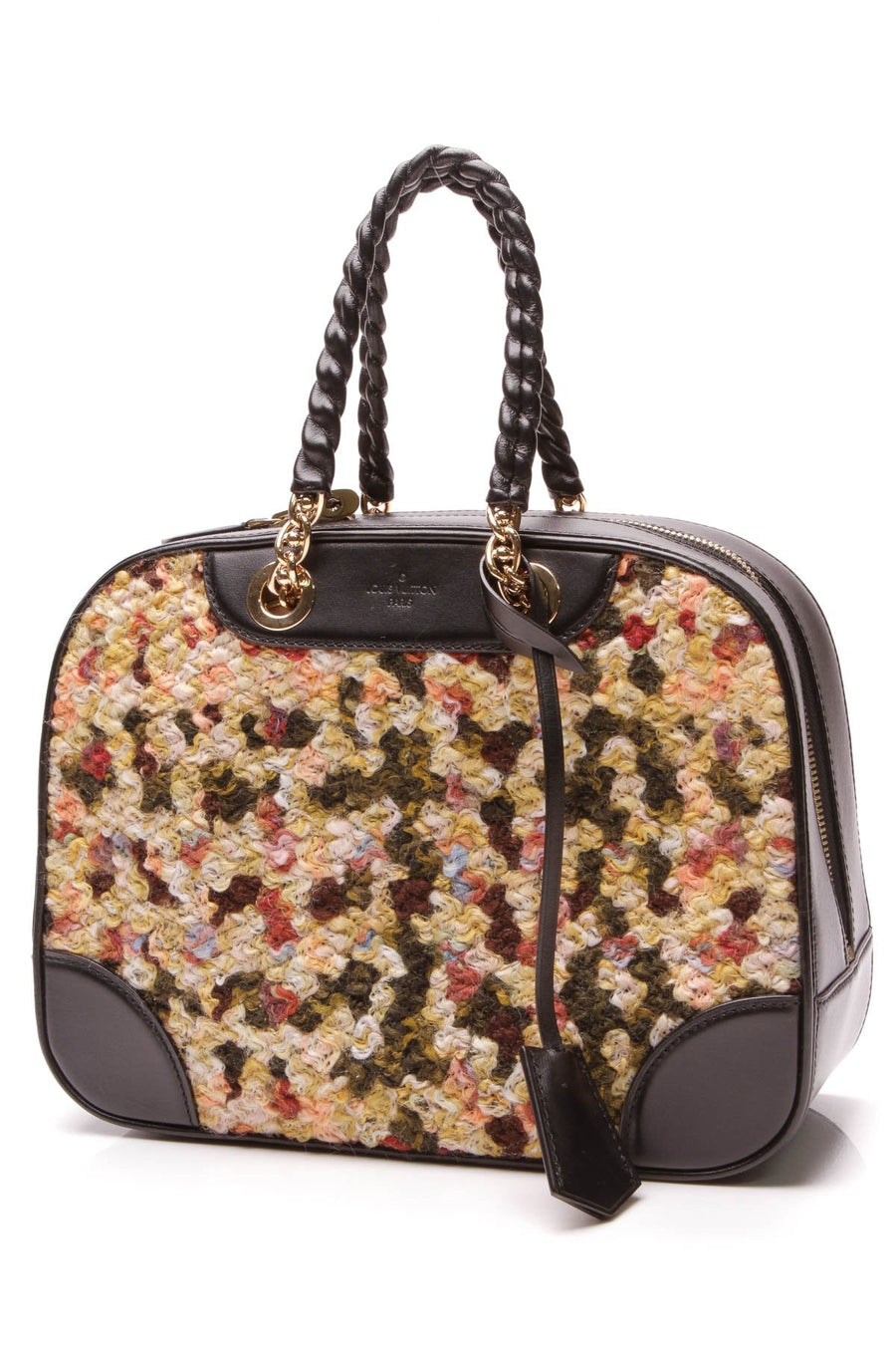 Tweed Bowler Vanity Bag - Multicolor