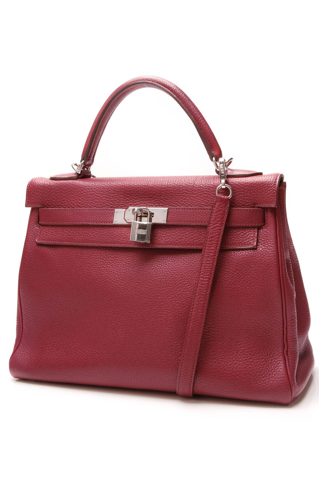 Kelly Retourne 32 Bag - Burgundy Togo Leather