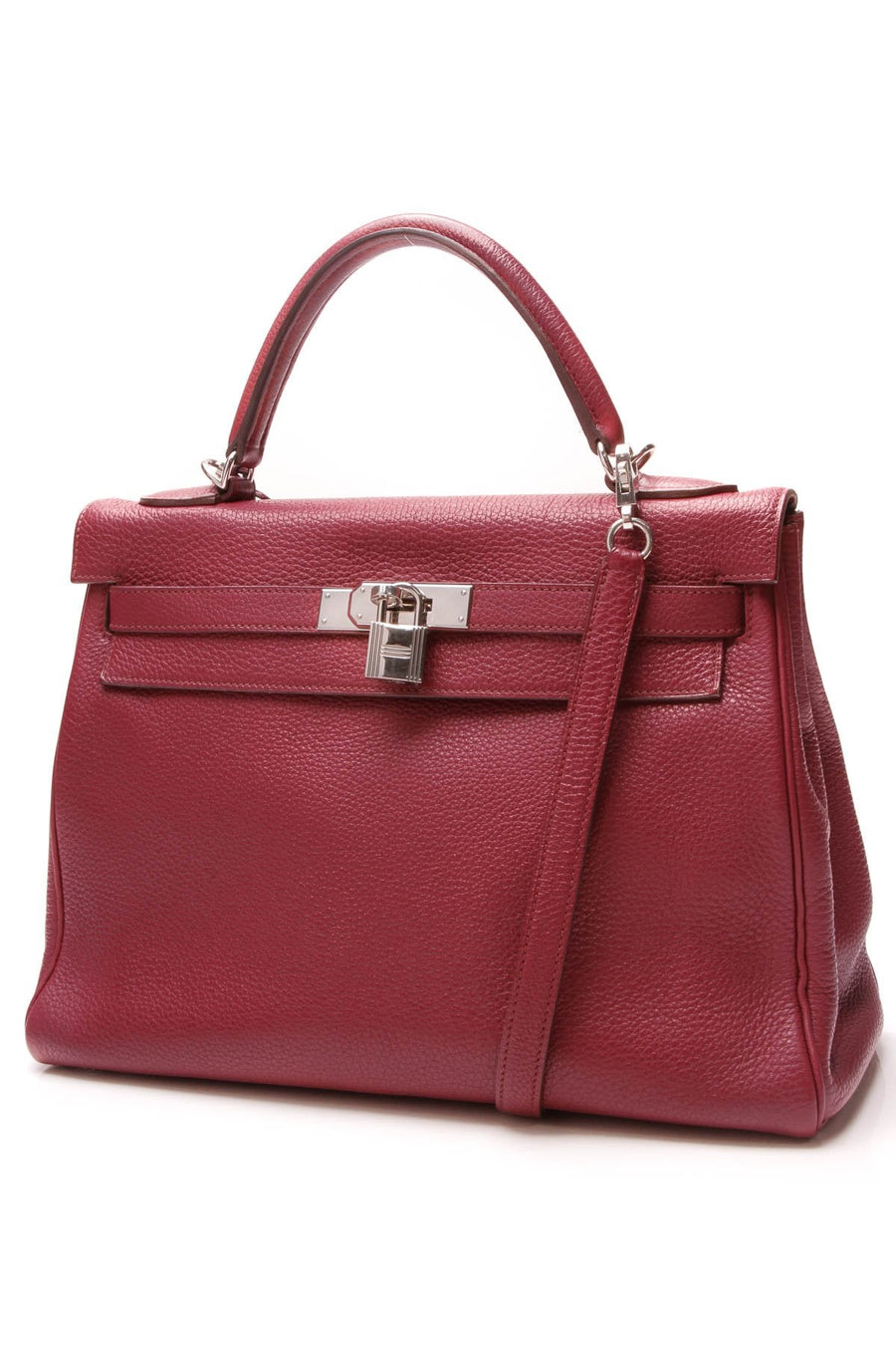 Kelly Retourne 32 Bag - Burgundy Togo Leather