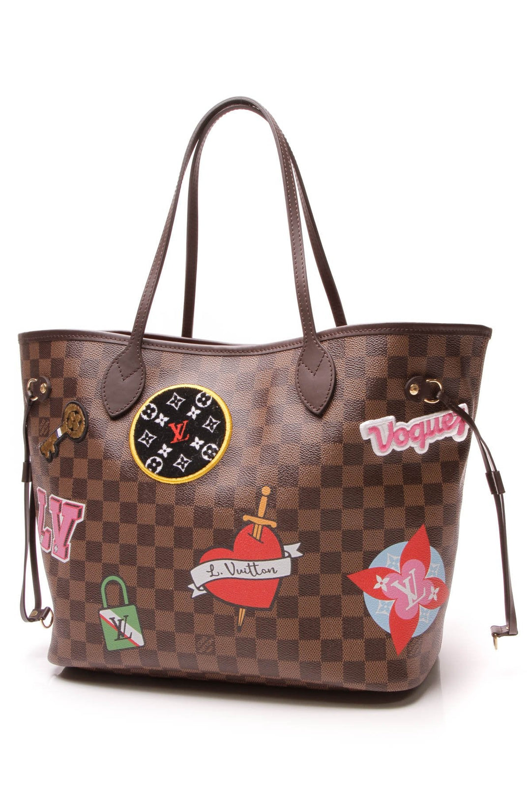 Patches Neverfull MM Tote Bag - Monogram