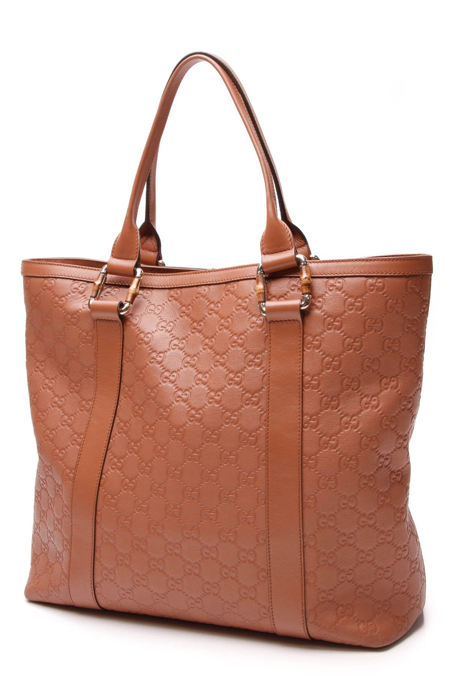Guccissima Bamboo Tote Bag - Caramel