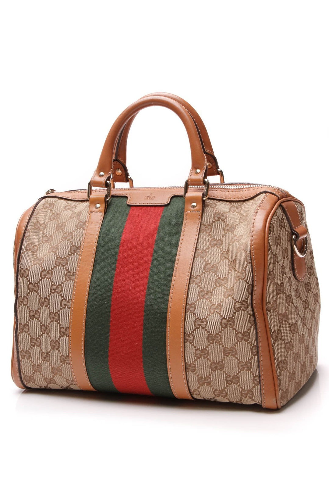 Vintage Web Boston Bag - Signature Canvas