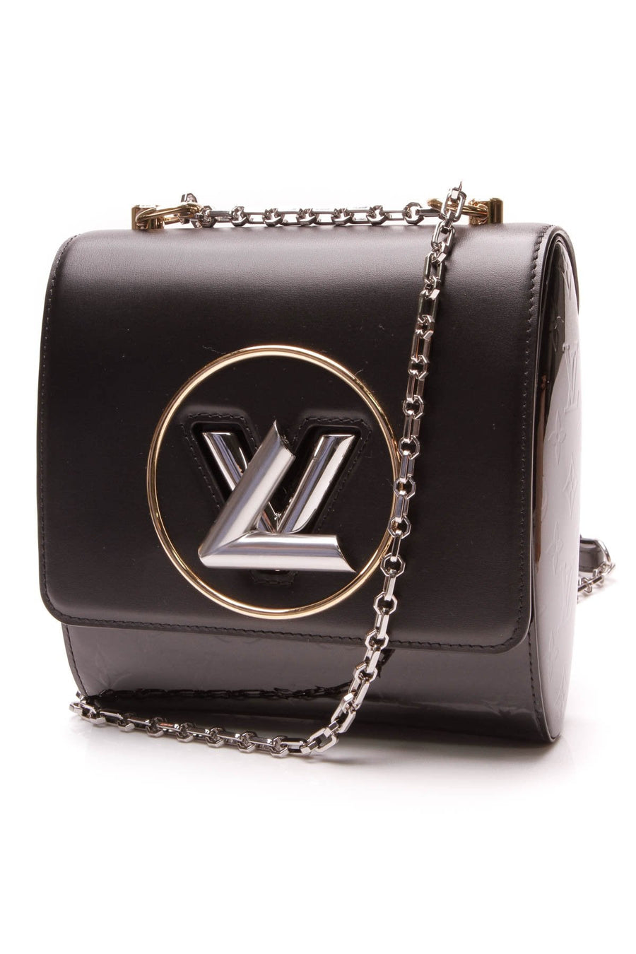 Pochette Twist Bag - Black Vernis/Leather