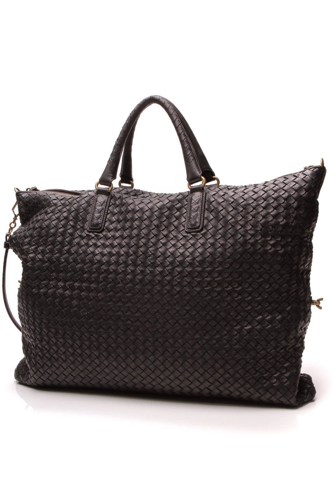 Intrecciato Oversized Bag - Black