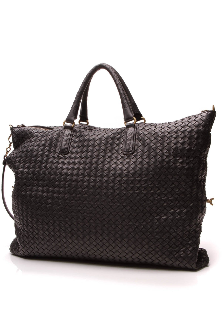 Intrecciato Oversized Bag - Black