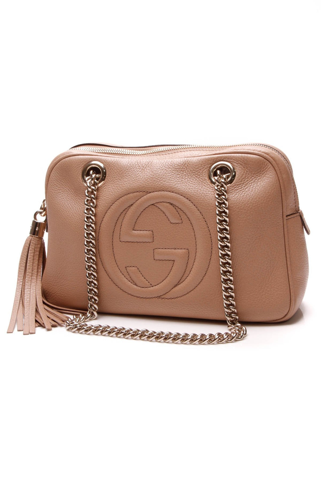 Soho Chain Medium Shoulder Bag - Nude