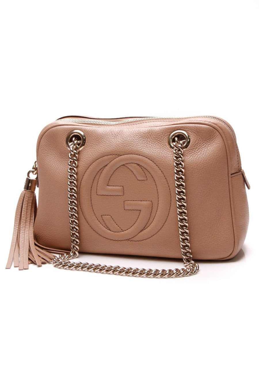 Soho Chain Medium Shoulder Bag - Nude