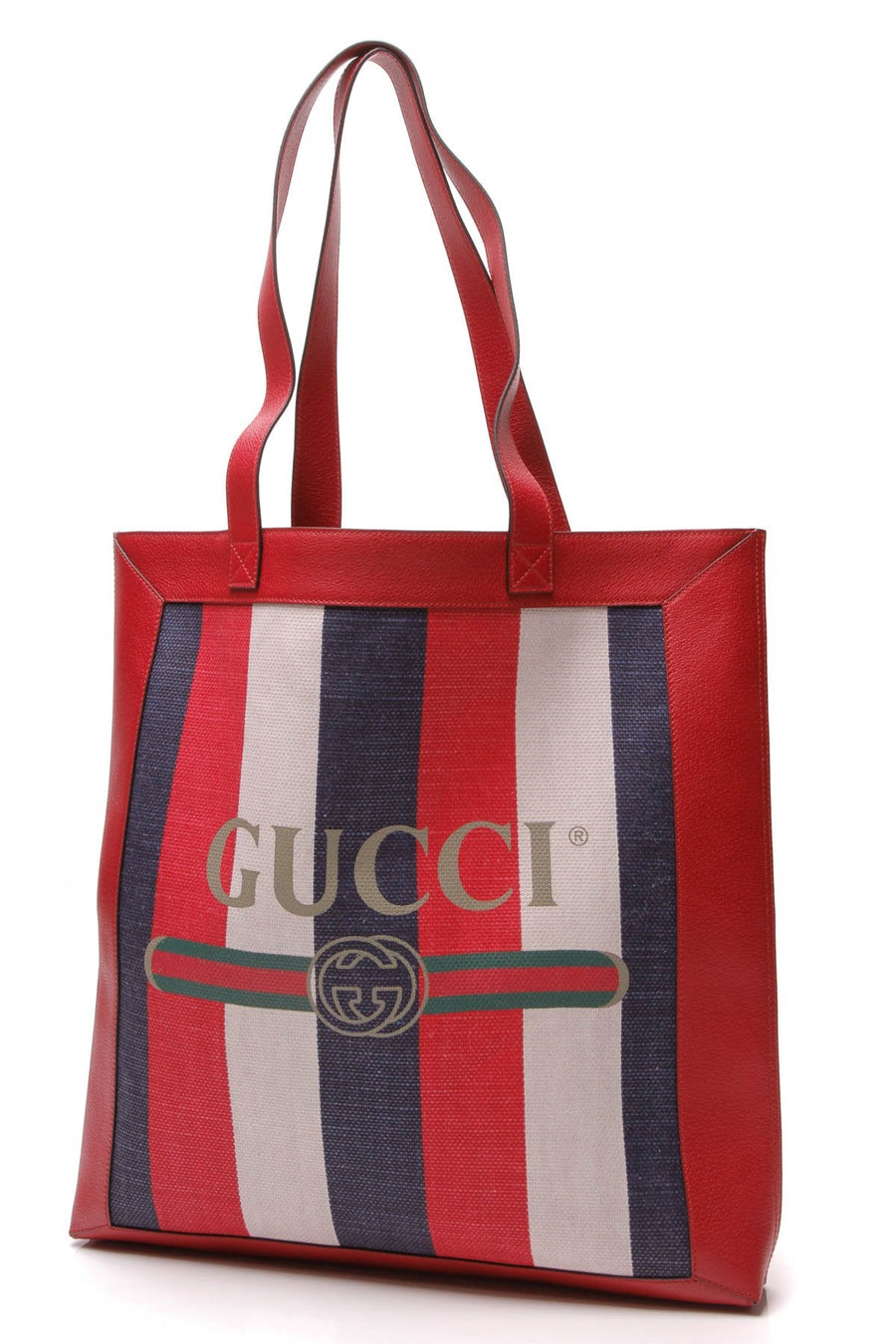 Sylvie Stripe Tote Bag - Red