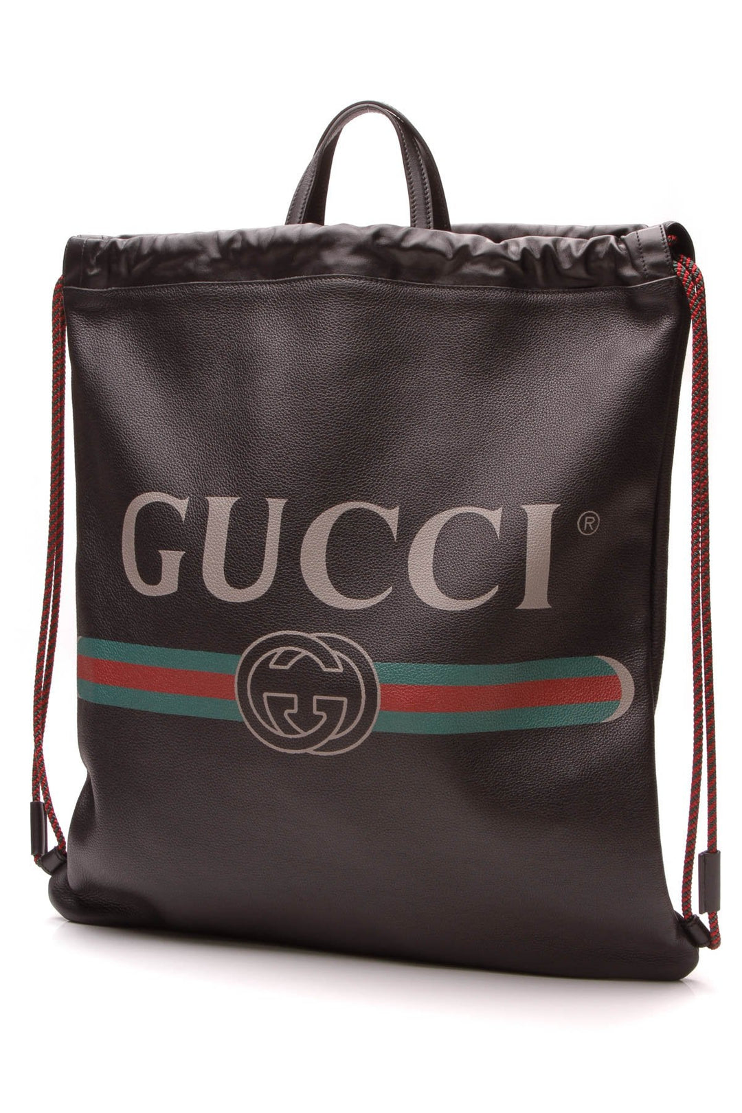 Logo Drawstring Backpack - Black