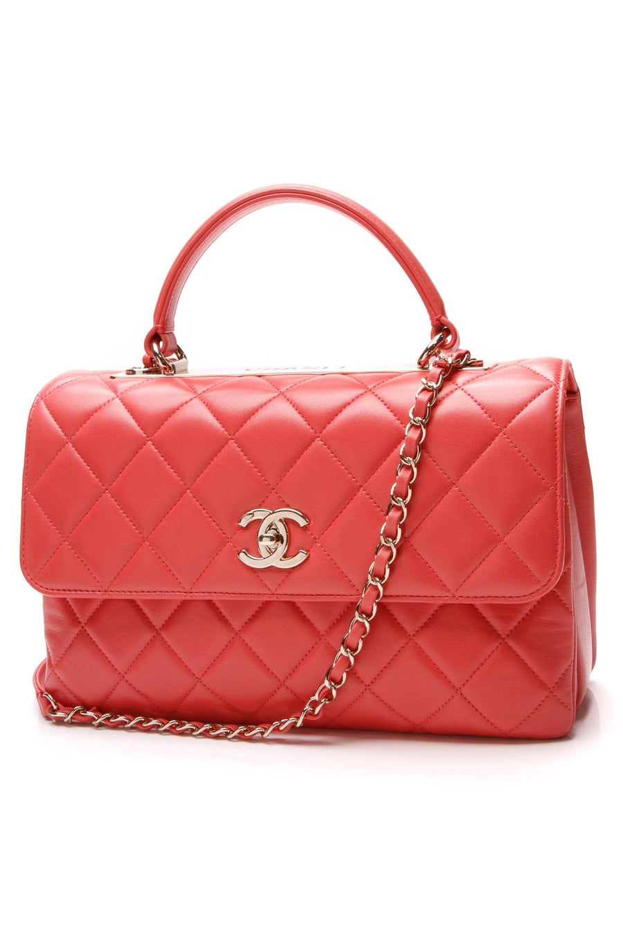 Trendy CC Flap Bag - Coral