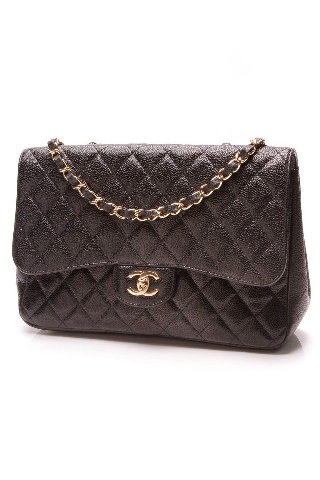 Classic Flap Bag - Jumbo Black Caviar