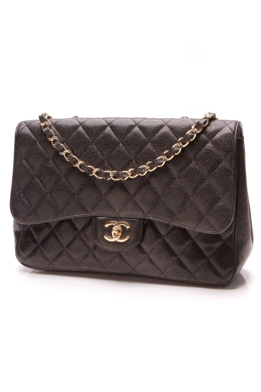 Classic Flap Bag - Jumbo Black Caviar