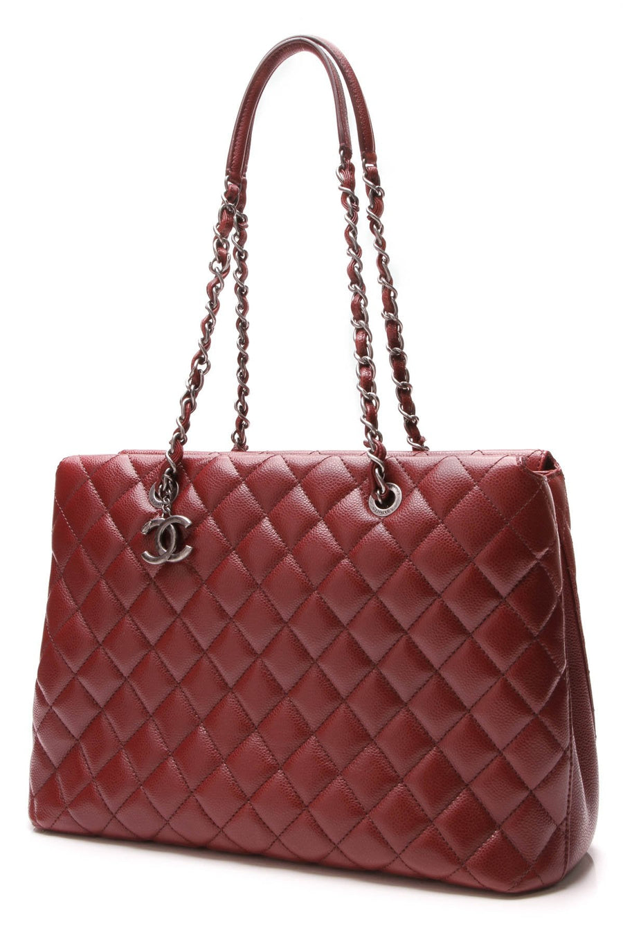 Urban Companion Shopping Tote Bag - Burgundy Caviar