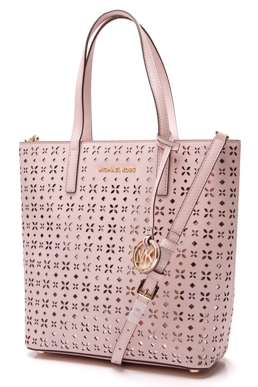 Hayley Laser Cut Tote Bag - Pink