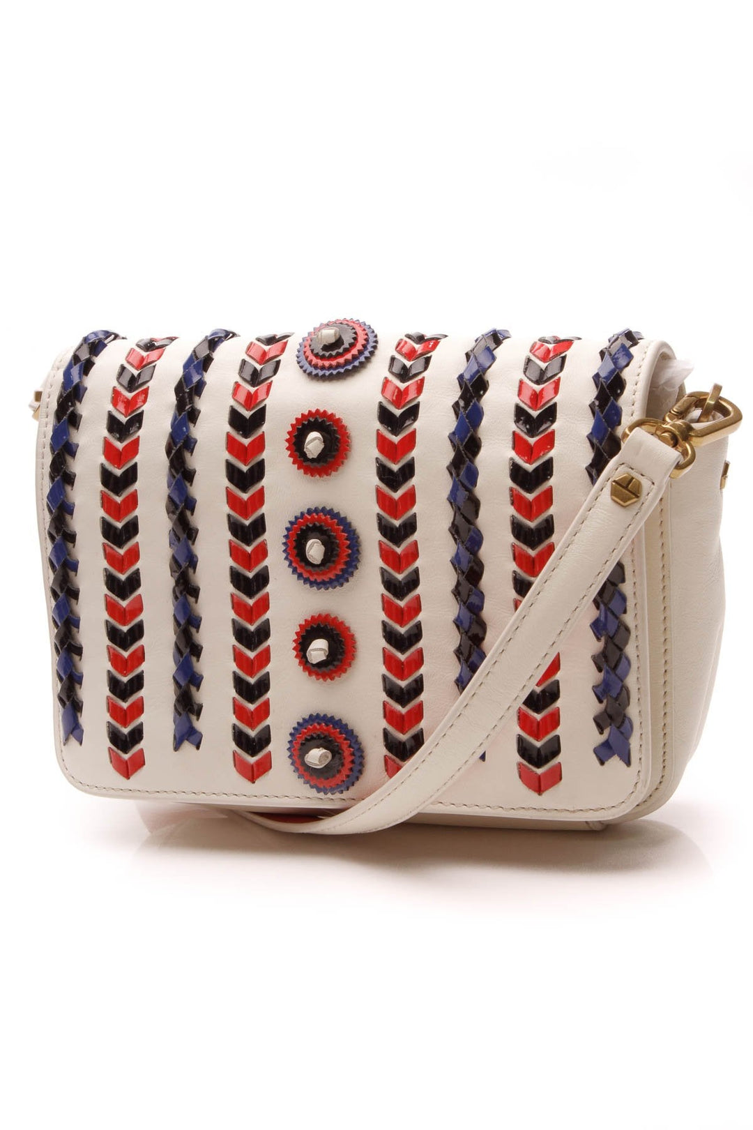Braided Crossbody Bag - White