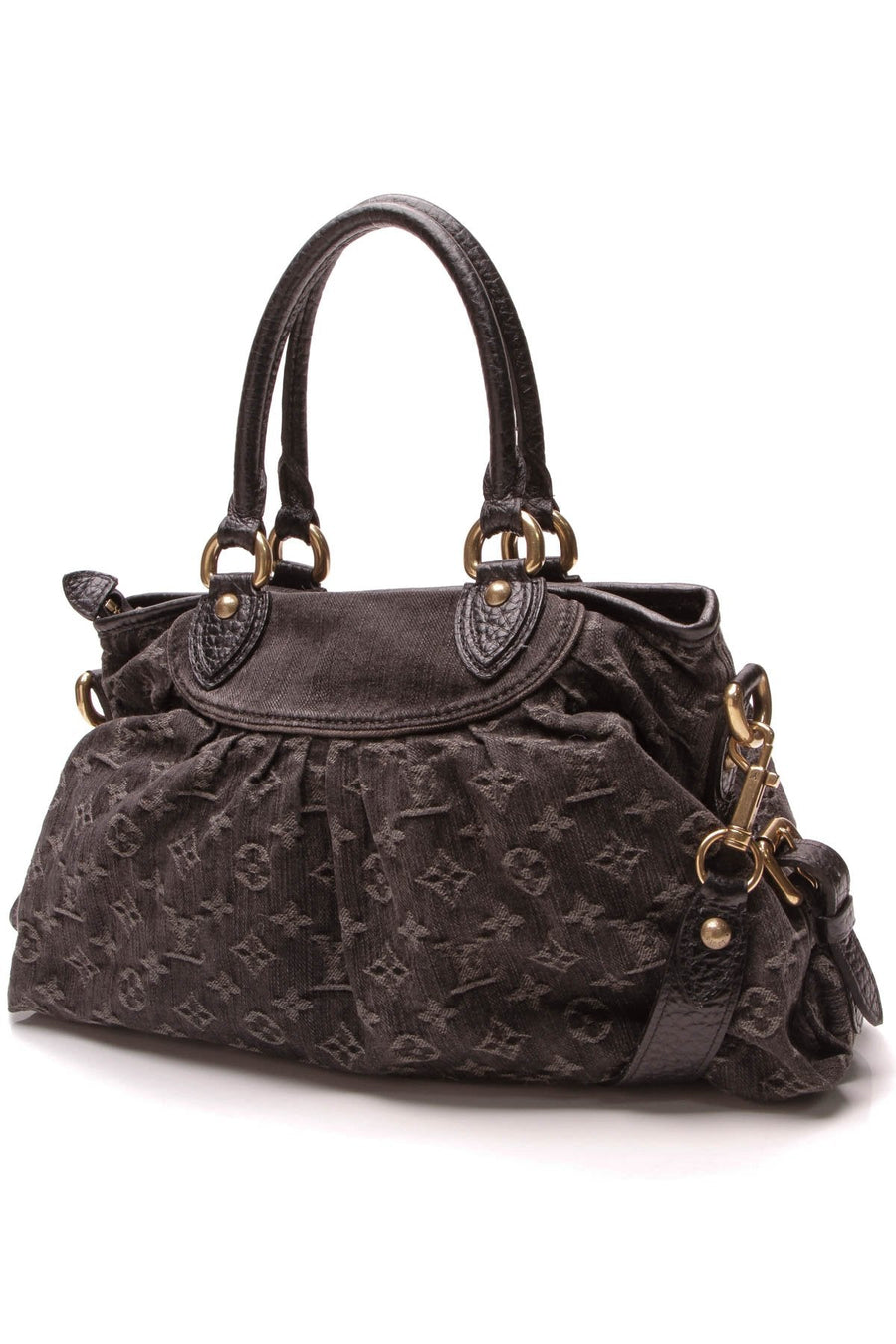 Neo Cabby MM Bag - Black Monogram Denim