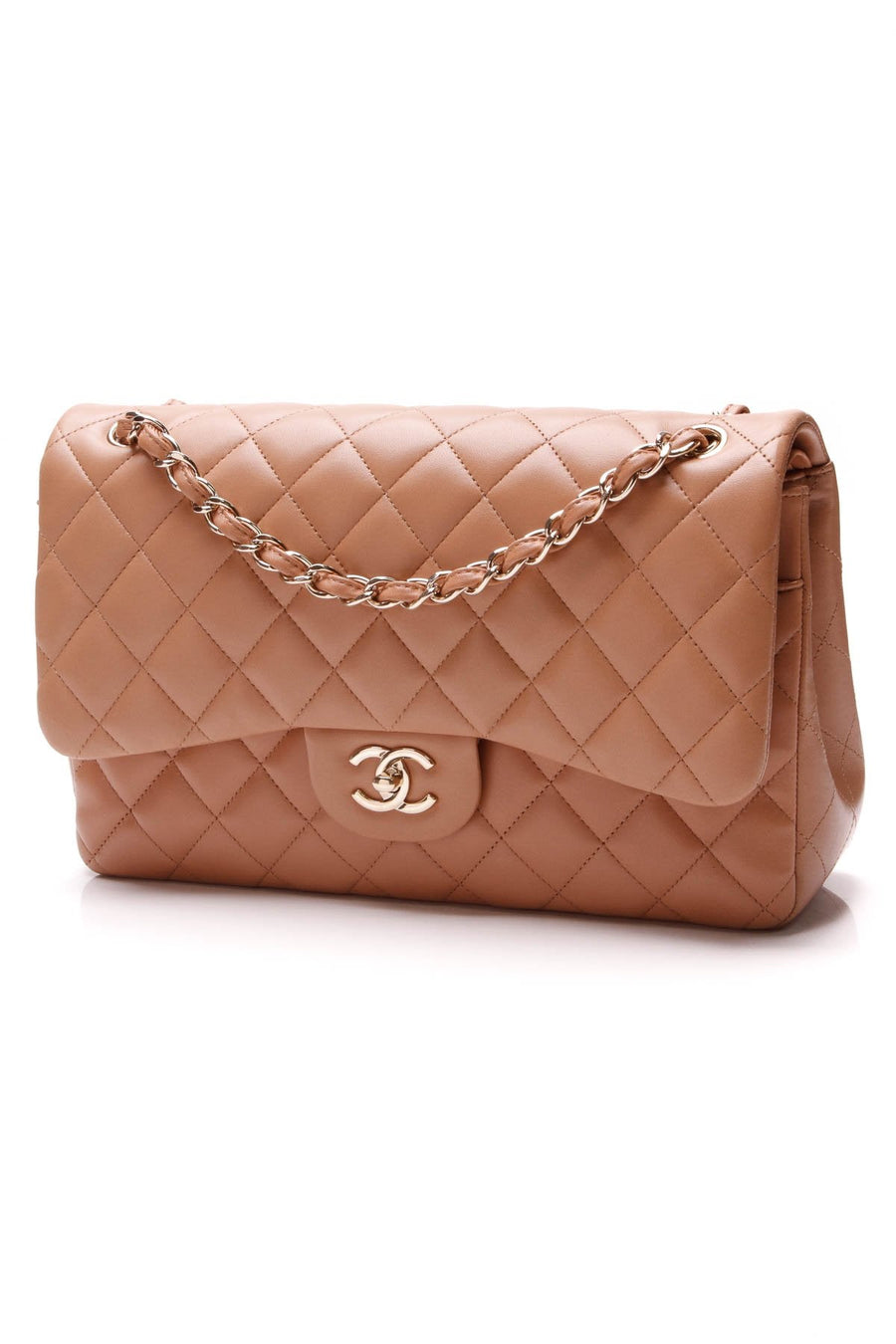 Classic Jumbo Double Flap Bag - Tan