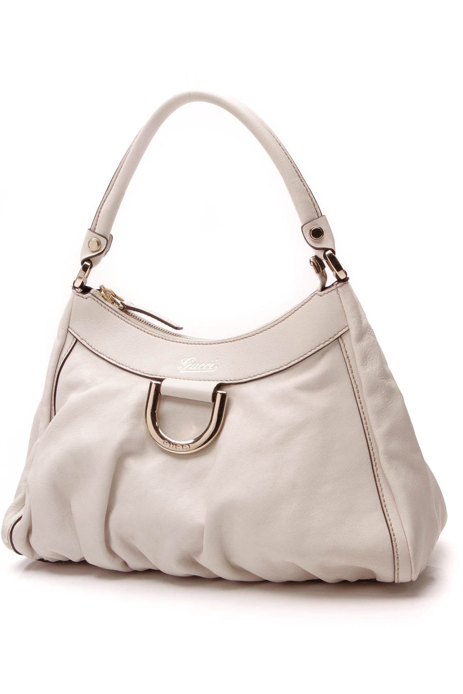 D-Ring Hobo Bag - White