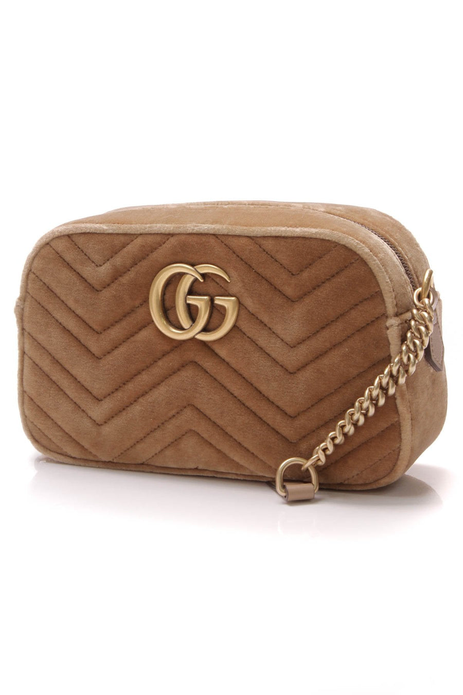 Velvet Marmont Small Crossbody - Taupe