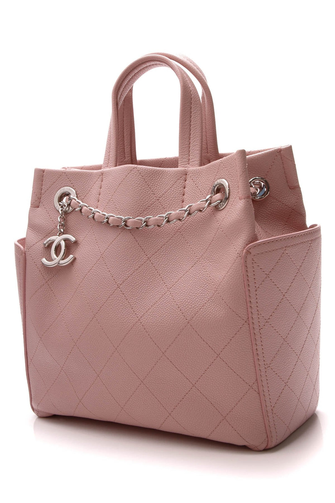 Top Handle Shoulder Bag - Pink Caviar
