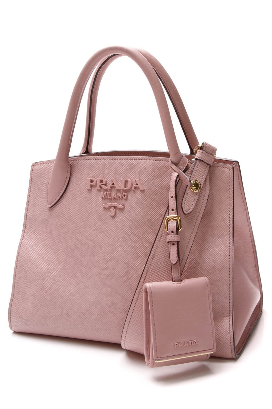 Monochrome Top Handle Bag - Pink