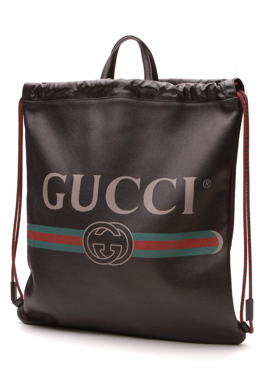 Logo Drawstring Backpack - Black