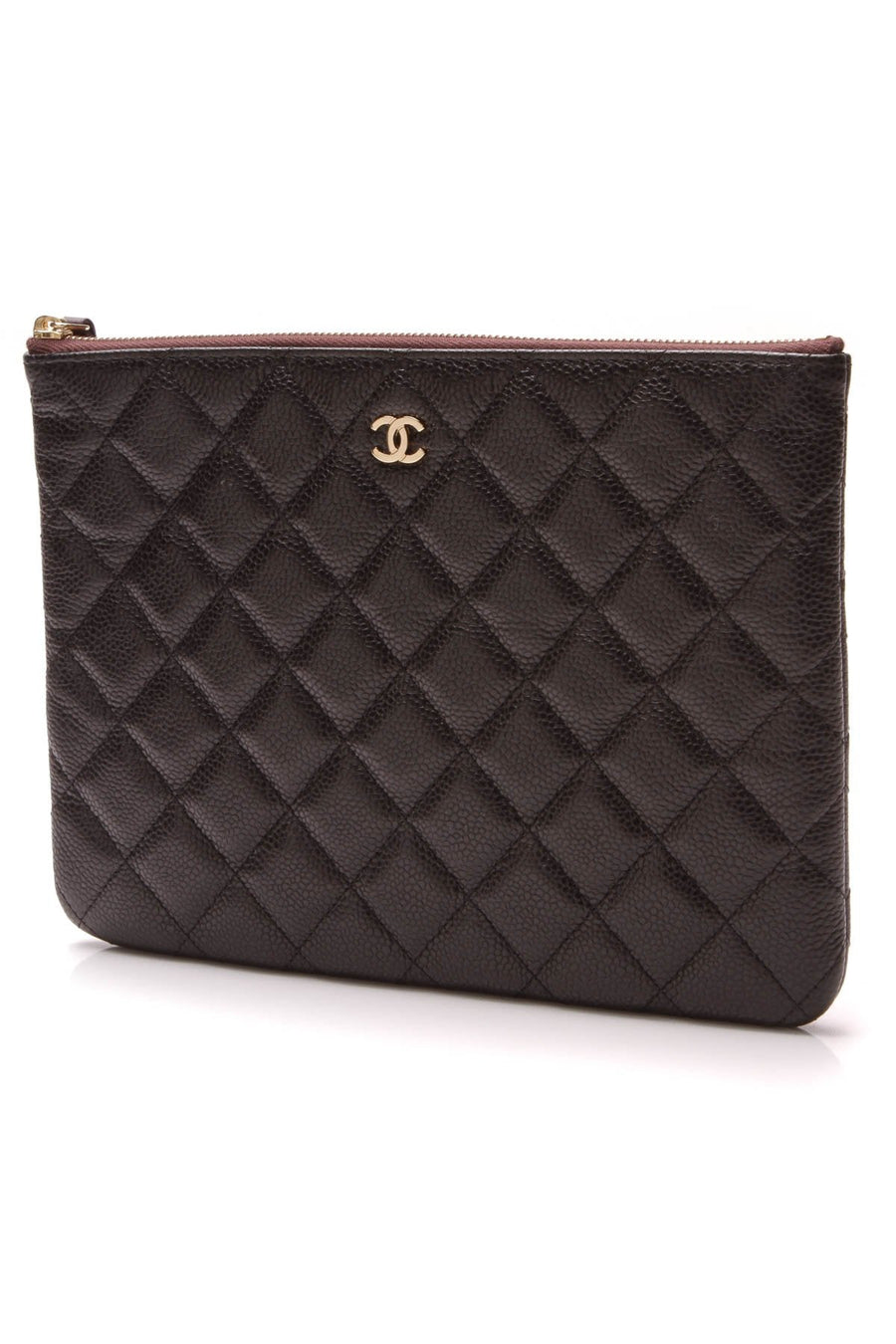 O Case Clutch Bag - Black Caviar