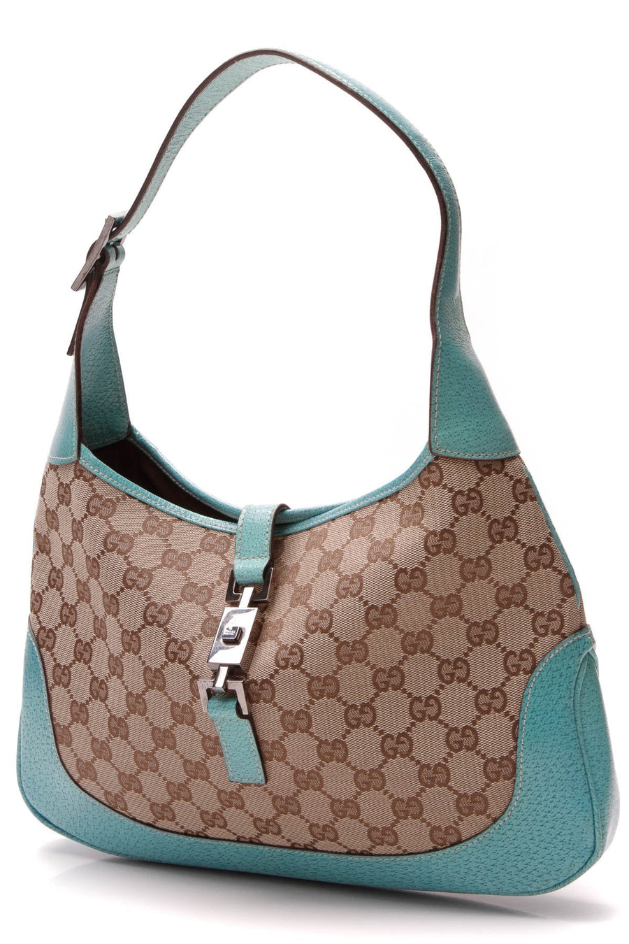 Jackie Hobo Bag - Signature Canvas/Teal