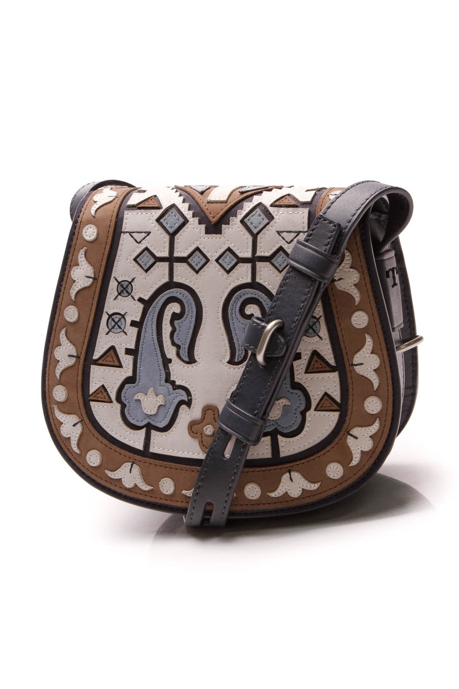 Patchwork Mini Saddle Bag - Multicolor