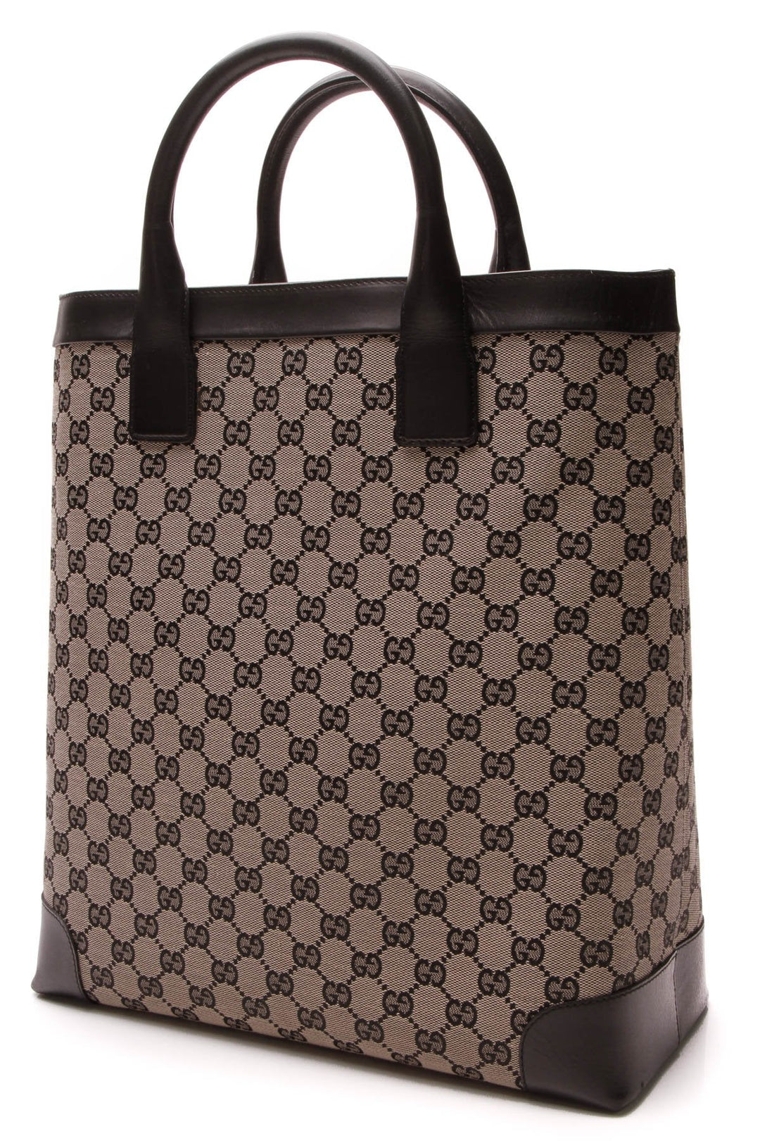 Tall Tote - Black Signature Canvas