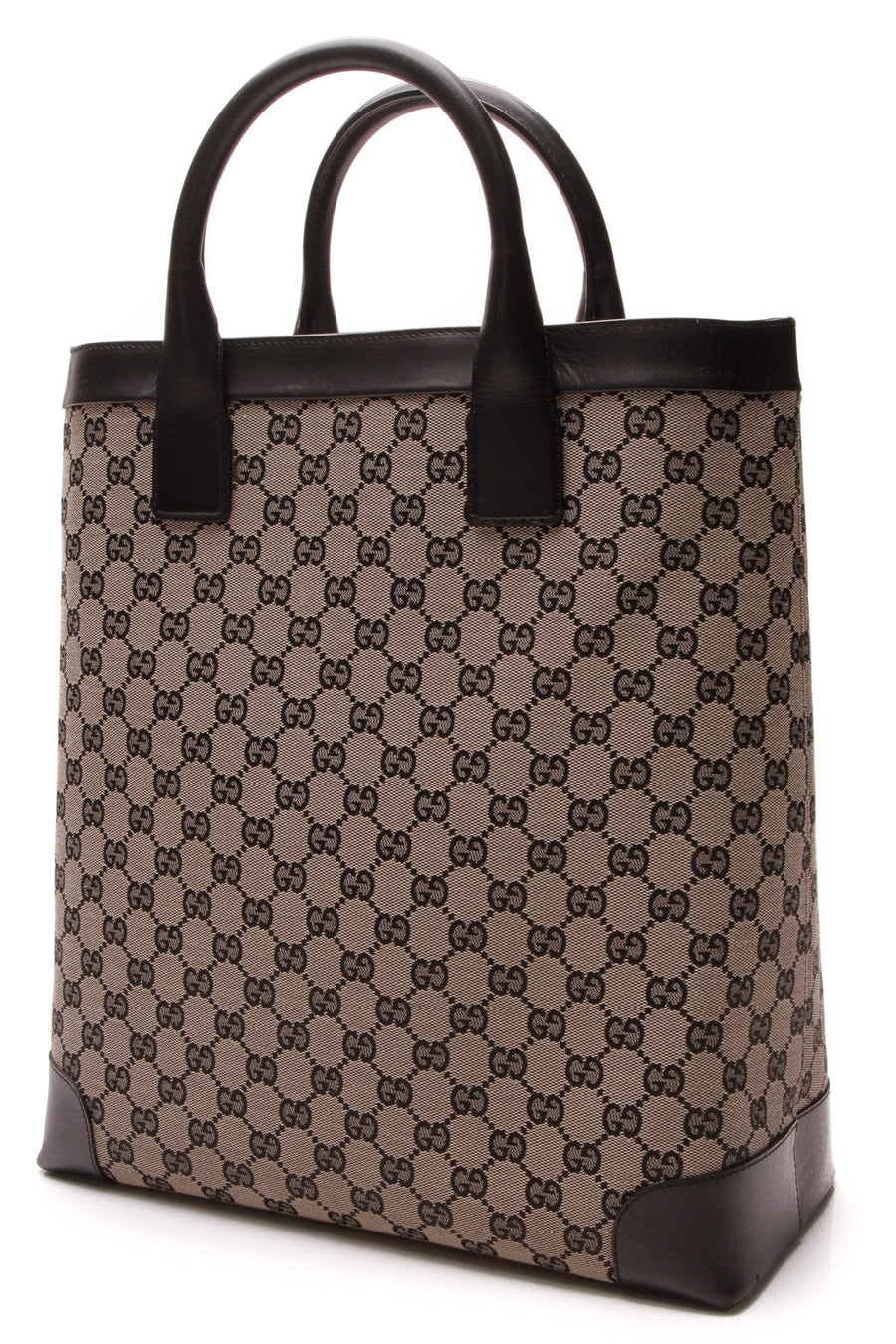 Tall Tote - Black Signature Canvas